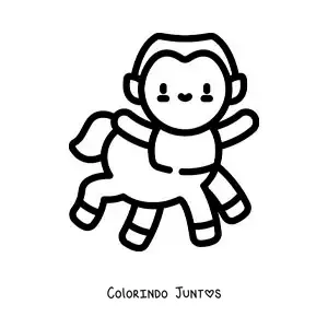 Desenho para colorir de centauro da mitologia grega kawaii