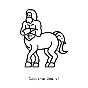 Desenho para colorir de centauro da mitologia grega fácil