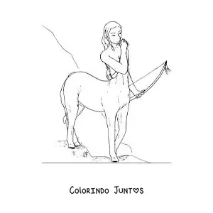 Desenho para colorir de centauro fantástico