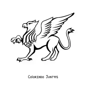 Desenho para colorir de grifo fácil