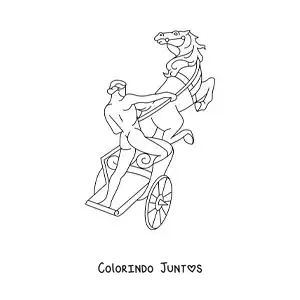 Desenho para colorir de Apolo em sua carruagem dourada