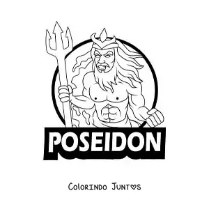 Desenho para colorir do deus grego Poseidon