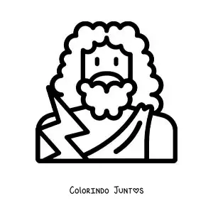 Desenho para colorir do deus Zeus fácil