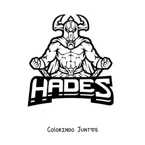 Desenho para colorir de Hades e seu capacete da invisibilidade