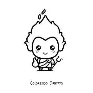 Desenho para colorir de Hades o deus grego animado kawaii