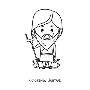 Desenho para colorir de Hades kawaii