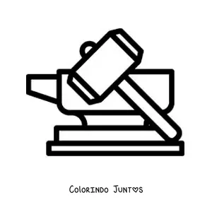 Desenho para colorir do martelo de Hefesto