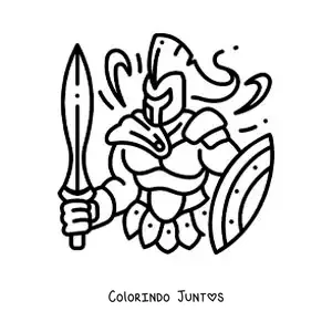 Desenho para colorir de Ares o deus da guerra animado