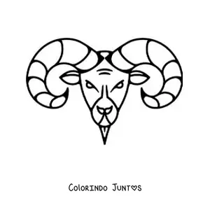 Desenho para colorir de carneiro de Áries