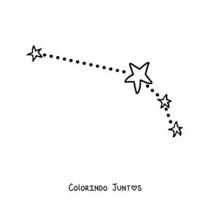 Desenho para colorir de constelação do signo de Áries