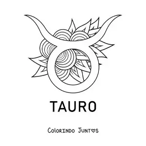 Desenho para colorir de símbolo do signo de Touro