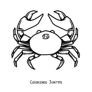 Desenho para colorir do signo do zodíaco Câncer