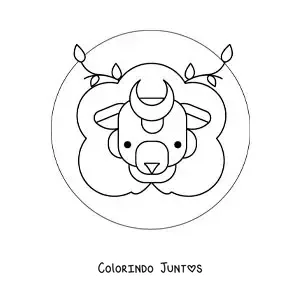 Desenho para colorir do leão do signo de Leão do zodíaco
