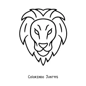 Desenho para colorir de leão do signo de Leão