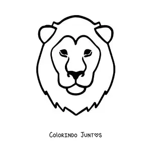 Desenho para colorir de leão do signo de Leão grande