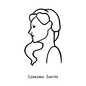 Desenho para colorir da mulher símbolo de Virgem