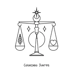 Desenho para colorir do símbolo de Libra