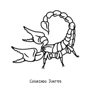 Desenho para colorir de escorpião animado