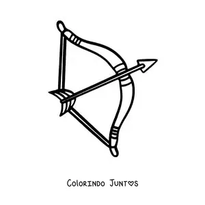 Desenho para colorir de arco de Sagitário fácil