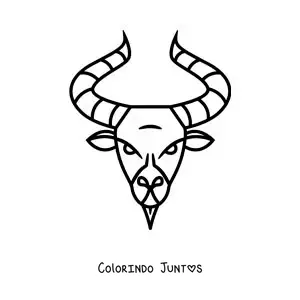 Desenho para colorir de símbolo de uma cabra