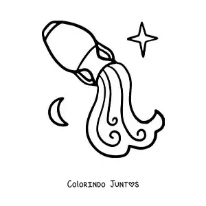 Desenho para colorir de emoji de Aquário