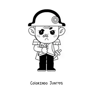 Desenho para colorir de Napoleão Bonaparte bravo