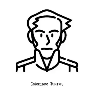 Desenho para colorir de emoji de Simón Bolívar