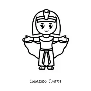 Desenho para colorir de Cleópatra fácil