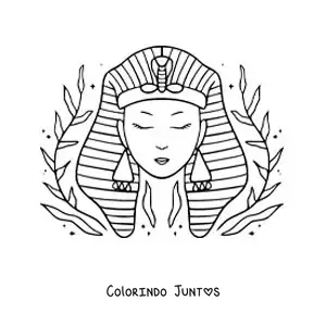 Desenho para colorir da máscara de Cleópatra