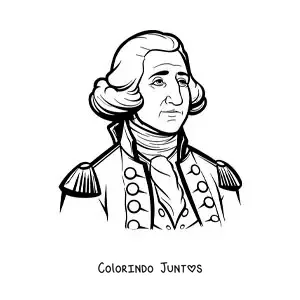Desenho para colorir de George Washington animado
