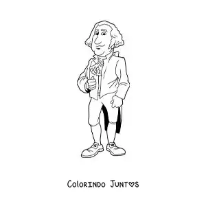 Desenho para colorir de George Washington