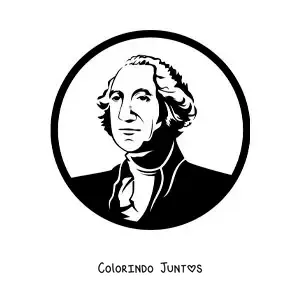 Desenho para colorir de George Washington