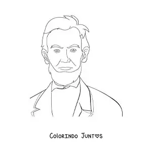 Desenho para colorir do presidente Abraham Lincoln