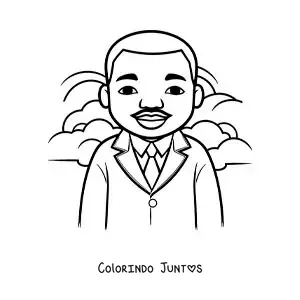 Desenho para colorir de Martin Luther King animado