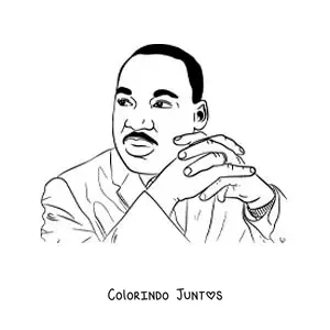 Desenho para colorir de Martin Luther King Jr