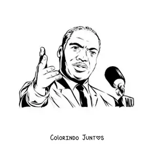 Desenho para colorir do discurso de Martin Luther King