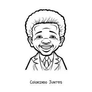 Desenho para colorir de Nelson Mandela