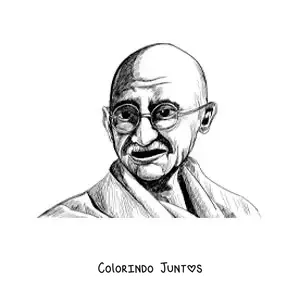 Desenho para colorir de Mahatma Gandhi