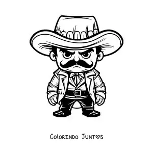 Desenho para colorir de Emiliano Zapata