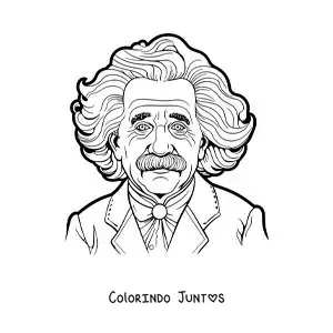 Desenho para colorir de Albert Einstein