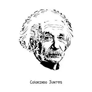 Desenho para colorir de Albert Einstein