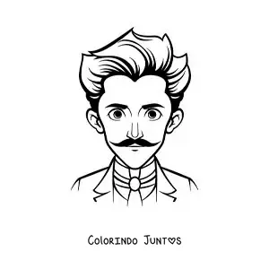 Desenho para colorir de Nikola Tesla
