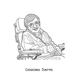 Desenho para colorir de Stephen Hawking