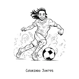 Desenho para colorir de Ronaldinho animado facil