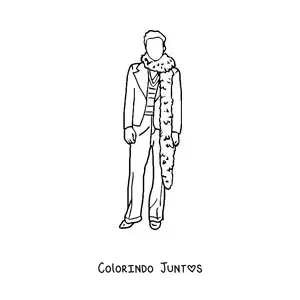 Desenho para colorir de silhueta de Harry Styles