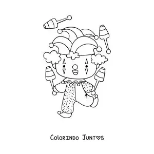 Desenho para colorir de um elefante de circo em um monociclo
