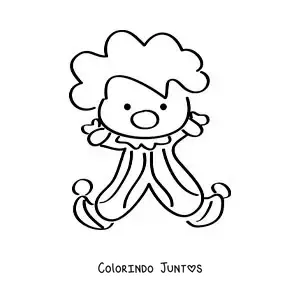 Desenho para colorir de um palhaco de circo animado