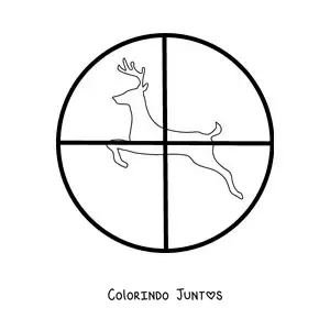Desenho para colorir de símbolo de caça ao cervo