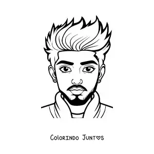 Desenho para colorir de Zayn Malik em desenho animado