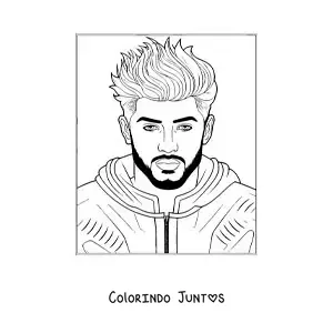 Desenho para colorir de Zayn Malik animado
